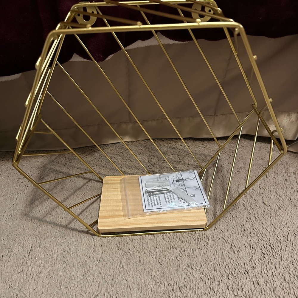 Hexagon wall shelf